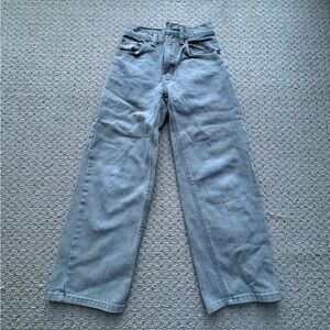 Vintage Route 66 Kids Grey Relaxed Fit  Wide-Leg Pants